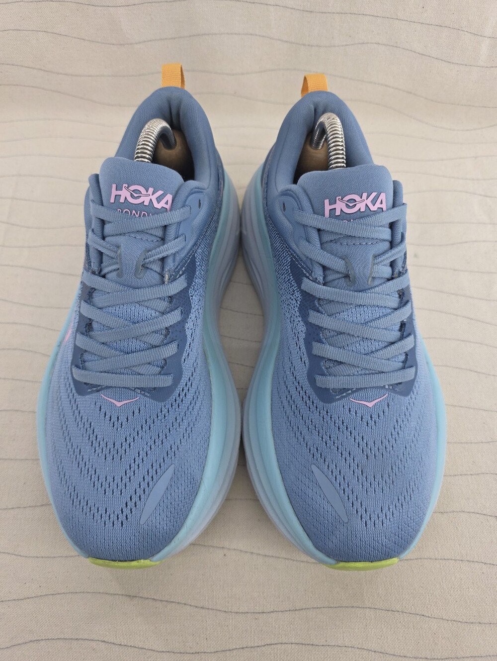 Hoka One One Womens Bondi 8 Blue Running Sneakers Shoes 1127954 Size 8.5D Wide - Picture 3 of 13